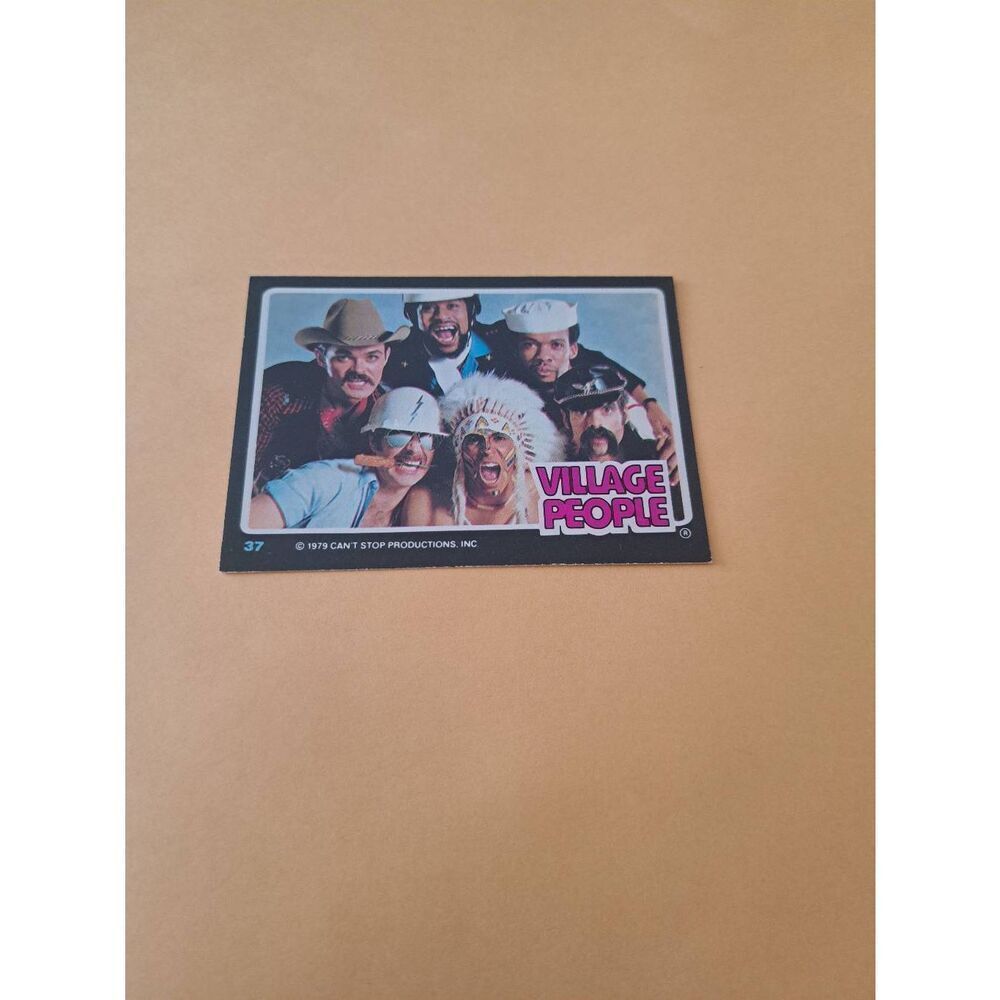 Vintage 1979 Village People Trading Card #37 Disco Era Vintage Music Collectible